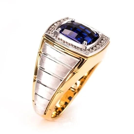 Diamond blue hot sale sapphire ring